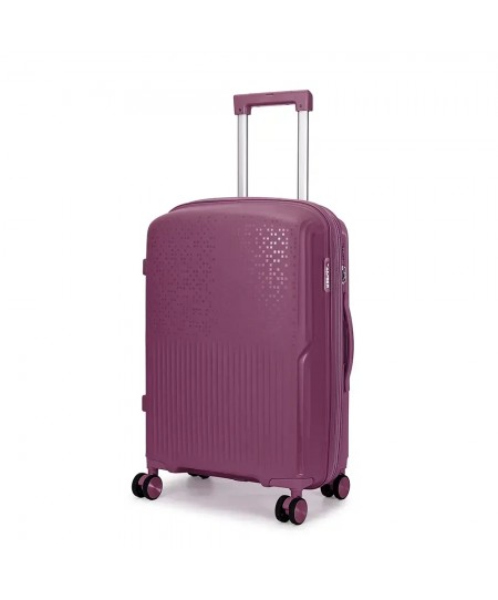 Βαλίτσα Μεγάλη Με Προέκταση AMBER 75cm Mωβ AM1017