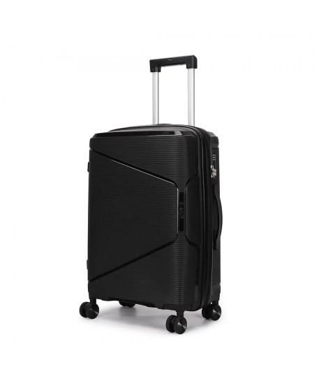 Βαλίτσα Καμπίνας Με Προέκταση AMBER (55x38x20-25cm) Μαύρο AM1018