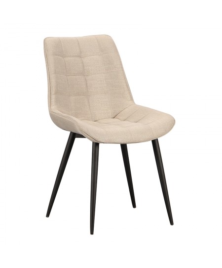 Καρέκλα Μεταλλική 4τμχ Denis Μπέζ Ύφασμα 56Χ61Χ85εκ.