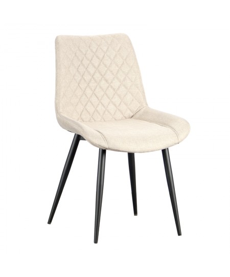 ALESIA BEIGE ΥΦΑΣΜΑ ΚΑΡΕΚΛΑ ΜΕΤΑΛΛΙΚΗ 52X59X88εκ. 