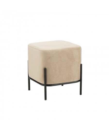 BELLA/S ΣΚΑΜΠΟ BEIGE VELVET ΥΦΑΣΜΑ 36X36Χ38εκ.