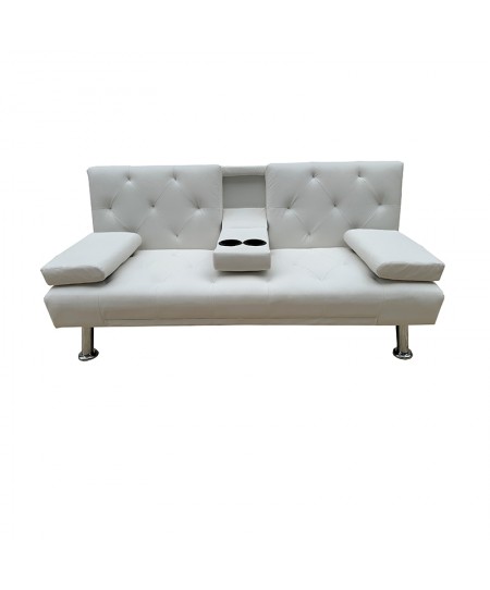 REST WHITE PU ΚΑΝΑΠΕΣ-ΚΡΕΒΑΤΙ 168X88εκ.