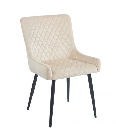 VANESA BEIGE VELVET ΥΦΑΣΜΑ ΚΑΡΕΚΛΑ ΜΕΤΑΛΛΙΚΗ  46X62X51-86εκ. 