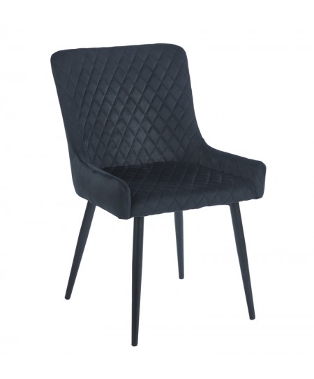 VANESA BLACK VELVET ΥΦΑΣΜΑ ΚΑΡΕΚΛΑ ΜΕΤΑΛΛΙΚΗ  46X62X51-86εκ. 