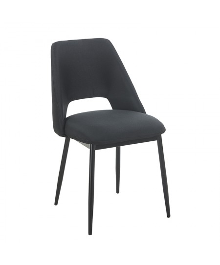 MADISON BLACK ΥΦΑΣΜΑ ΚΑΡΕΚΛΑ ΜΕΤΑΛΛΙΚΗ  45X54X49-83εκ. 