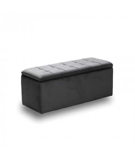 LIDO ΣΚΑΜΠΟ VELVET GREY ΜΕ ΑΠΟΘ. ΧΩΡΟ 101X41X42εκ.