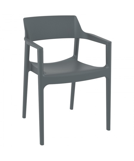 TULUM DARK GREY ΠΟΛΥΘΡΟΝΑ ΠΟΛ/ΝΙΟΥ 55X52X79εκ.