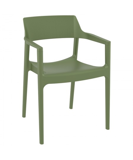TULUM OLIVE GREEN ΠΟΛΥΘΡΟΝΑ ΠΟΛ/ΝΙΟΥ 55X52X79εκ.