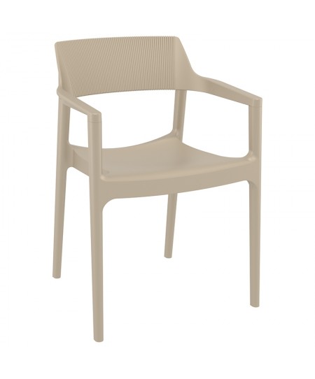 TULUM TAUPE ΠΟΛΥΘΡΟΝΑ ΠΟΛ/ΝΙΟΥ 55X52X79εκ.