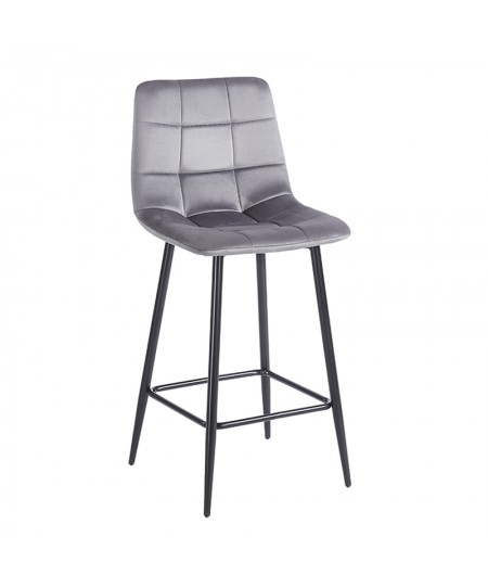 NORA GREY VELVET ΥΦΑΣΜΑ 65εκ. ΣΚΑΜΠΟ ΜΕΤΑΛΛΙΚΟ 45X41X65-99εκ.