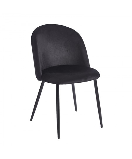 RIO BLACK VELVET ΥΦΑΣΜΑ ΚΑΡΕΚΛΑ ΜΕΤΑΛΛΙΚΗ 50X52X81εκ.