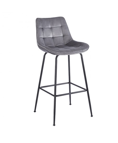 ERMINA GREY VELVET ΥΦΑΣΜΑ 75εκ. ΣΚΑΜΠΟ ΜΕΤΑΛΛΙΚΟ 49X50X75-104εκ.