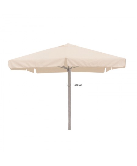 ΟΜΠΡΕΛΑ 4X4X3,88m ΤΗΛΕΣΚΟΠΙΚΗ OFF WHITE ALUM. 8ΑΚΤ.17X27X1.2mm ΙΣΤΟΣ 1Φ.60Χ1.6mm