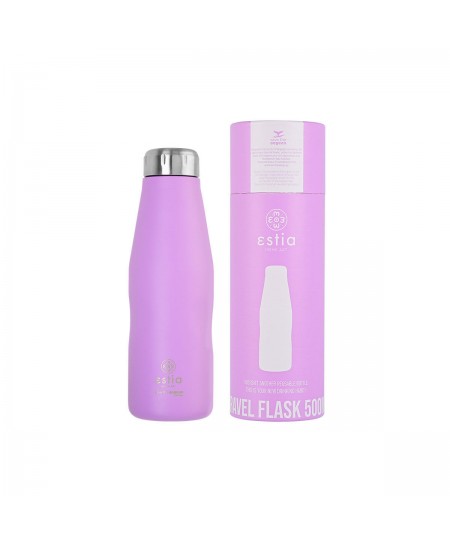 ΘΕΡΜΟΣ TRAVEL FLASK SAVE THE AEGEAN 500ml MATTE PURPLE 01-7805, ESTIA
