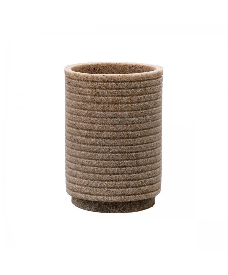 ΠΟΤΗΡΑΚΙ ΜΠΑΝΙΟΥ BEIGE ΡΗΤΙΝΗΣ 10x8cm ΜΠΕΖ 02-1865, ESTIA
