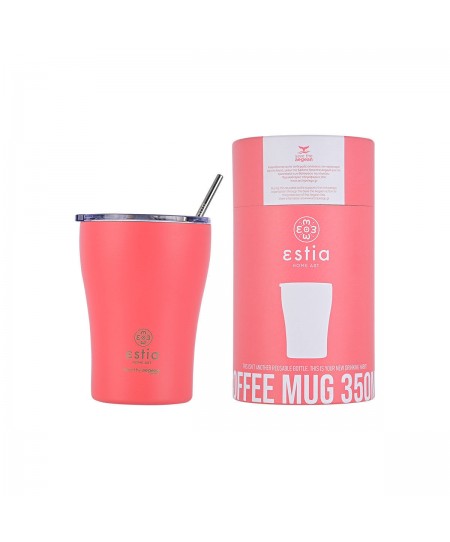 ΘΕΡΜΟΣ COFFEE MUG SAVE THE AEGEAN 350ml FUSION CORAL 01-12199, ESTIA