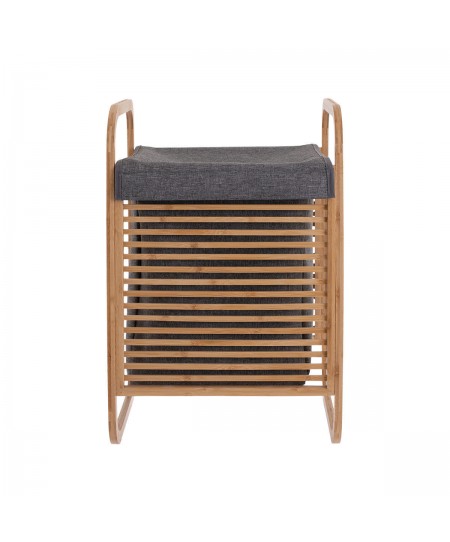 ESTIA ΚΑΛΑΘΙ ΑΠΛΥΤΩΝ BAMBOO ΜΕ ΘΗΚΗ ΠΟΛΥΕΣΤΕΡΑ 40x35x60.5cm 02-13042