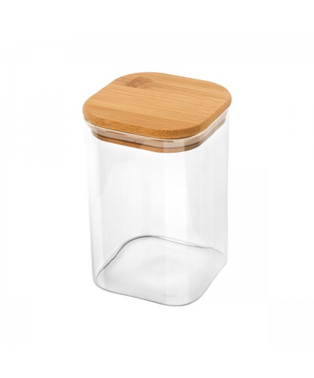 ESTIA ΔΟΧΕΙΟ ΑΠΟΘΗΚΕΥΣΗΣ BAMBOO ESSENTIALS 950ml ΓΥΑΛΙΝΟ ΜΕ ΚΑΠΆΚΙ 01-12939