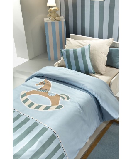 Παπλωματοθήκη Toy Blue Suede 160x220