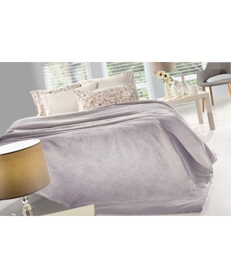 ΠΡΟΣΦΟΡΑ! Κουβέρτα VELVET Melanze 220X240 δύο όψεων και ΔΩΡΟ μαξιλαράκι διακοσμητικό 45x45