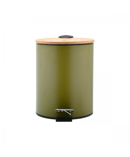 ESTIA ΧΑΡΤΟΔΟΧΕΙΟ ΜΠΑΝΙΟΥ BAMBOO ESSENTIALS SOFT CLOSE 5lt OLIVE GREEN