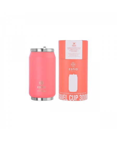 ESTIA ΘΕΡΜΟΣ TRAVEL CUP SAVE THE AEGEAN 300ml FUSION CORAL 01-16692