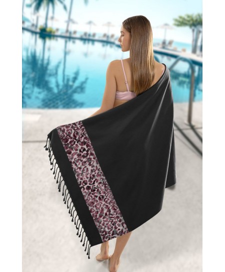 Πετσέτα Θαλάσσης Pestemal 18 Black 90x170