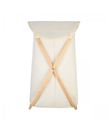 ESTIA ΚΑΛΑΘΙ ΑΠΛΥΤΩΝ BAMBOO ESSENTIALS  40x40x70cm ΜΕ ΘΗΚΗ ΠΟΛΥΕΣΤΕΡΑ ΠΤΥΣΣΟΜΕΝΟ ΜΠΕΖ 02-18627