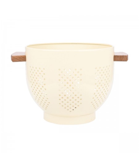 ESTIA ΣΟΥΡΩΤΗΡΙ ΖΥΜΑΡΙΚΩΝ ACACIA ΑΝΟΞΕΙΔΩΤΟ 22cm ΜΕ ΞΥΛΙΝΕΣ ΛΑΒΕΣ IVORY 01-23850