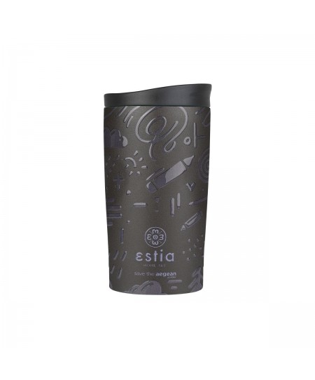 ESTIA ΘΕΡΜΟΣ TRAVEL MUG SAVE THE AEGEAN 350ml NOIR ECHO 01-25588