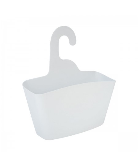 ESTIA ΘΗΚΗ ΟΡΓΑΝΩΣΗΣ ΜΠΑΝΙΟΥ ΚΡΕΜΑΣΤΗ 24x7x25cm ΛΕΥΚΗ