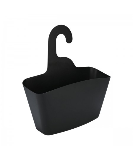 ESTIA ΘΗΚΗ ΟΡΓΑΝΩΣΗΣ ΜΠΑΝΙΟΥ ΚΡΕΜΑΣΤΗ 24x7x25cm ΜΑΥΡΗ