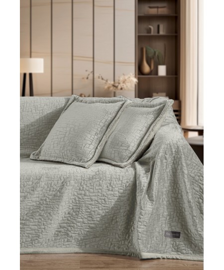 Ριχτάρι Bolzano Khaki 130x170 + Διακοσμητική Μαξιλαροθήκη