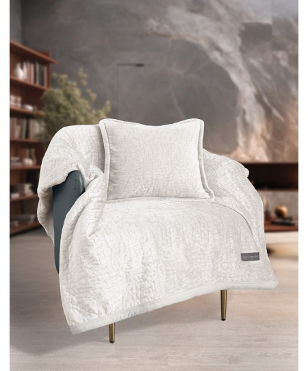 Ριχτάρι Bolzano Ivory 130x170 + Διακοσμητική Μαξιλαροθήκη