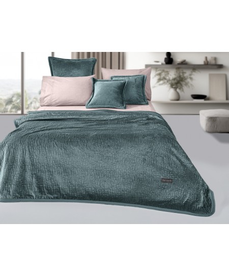 Σετ 2τμχ Κουβέρτα Bolzano Emerald 220x240
