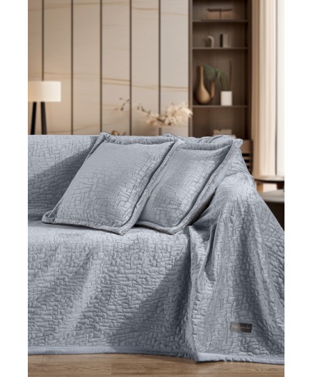 Ριχτάρι Bolzano Silver 130x170 + Διακοσμητική Μαξιλαροθήκη