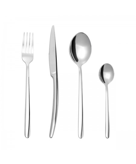 ESTIA ΣΕΤ ΜΑΧΑΙΡΟΠΙΡΟΥΝΑ CONTOUR ΑΝΟΞΕΙΔΩΤΟ ΑΤΣΑΛΙ 18/0 24 ΤΕΜ.