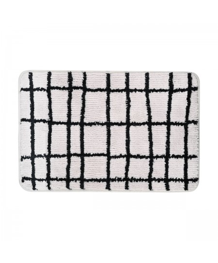 ESTIA ΤΑΠΕΤΟ ΜΠΑΝΙΟΥ CAGE 40x60cm 100% ΜΙΚΡΟΪΝΕΣ ΓΚΡΙ-ΜΑΥΡΟ