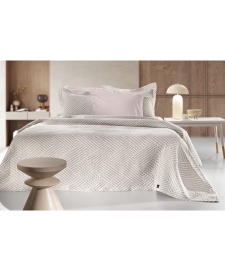 Κουβέρτα Lupo Beige - White 180x260