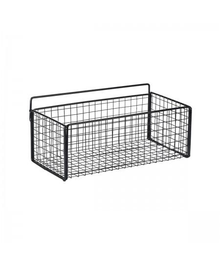 ESTIA ΚΑΛΑΘΙ ΟΡΓΑΝΩΣΗΣ CAGE ΚΡΕΜΑΣΤΟ ΜΕΤΑΛΛΙΚΟ 36x15x13cm ΜΑΥΡΟ