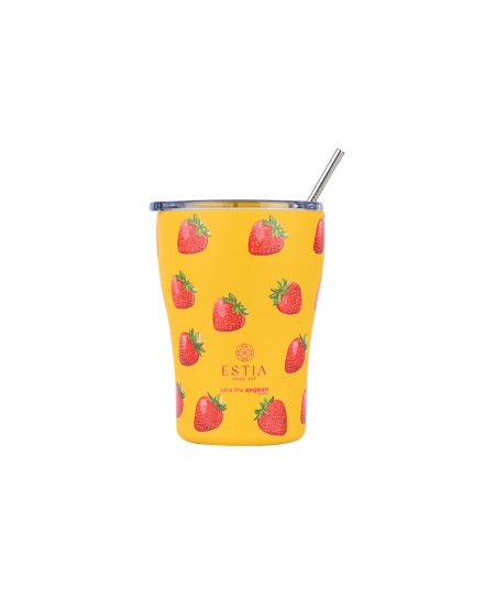 ESTIA ΘΕΡΜΟΣ COFFEE MUG SAVE THE AEGEAN 350ml BERRY BRIGHT