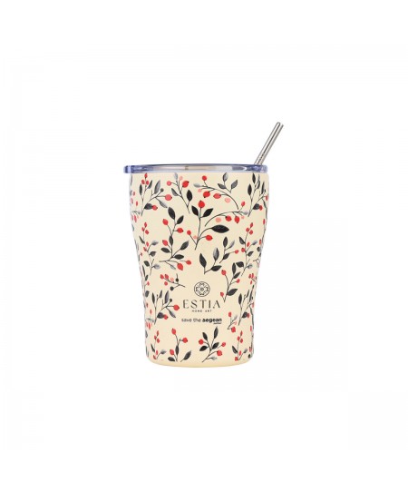 ESTIA ΘΕΡΜΟΣ COFFEE MUG SAVE THE AEGEAN 350ml BLOOM BEIGE