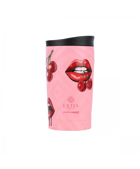 ESTIA ΘΕΡΜΟΣ TRAVEL MUG SAVE THE AEGEAN 350ml BLUSH POP