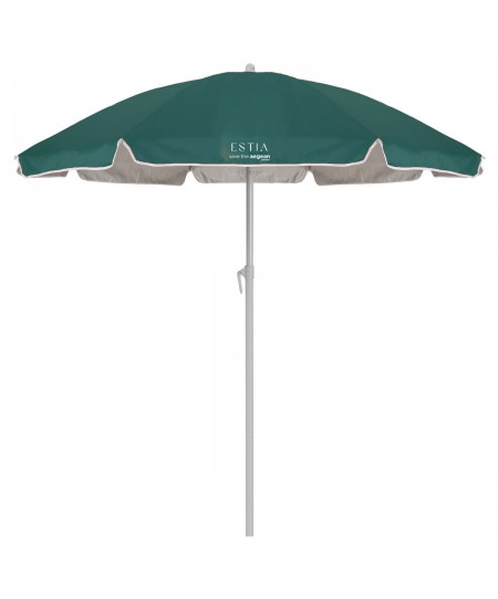 ESTIA ΟΜΠΡΕΛΑ ΘΑΛΑΣΣΗΣ TEAL GREEN ΜΕ ΠΡΟΣΤΑΣΙΑ UPF 50+ ΜΕΤΑΛΛΙΚΗ 1.8m
