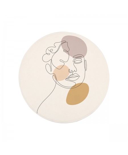 ESTIA ΤΑΠΕΤΟ ΜΠΑΝΙΟΥ LINE ART ΑΝΤΙΟΛΙΣΘΗΤΙΚΟ 80x80cm ΜΠΕΖ 