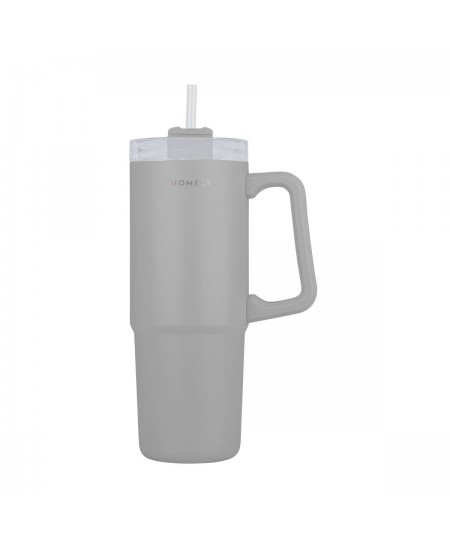 HOMELY ΘΕΡΜΟΣ STRAW TUMBLER 900ml PEBBLE GRAY