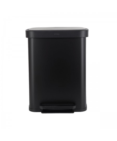 ESTIA ΚΑΔΟΣ ΑΠΟΡΡΙΜΑΤΩΝ FLATOP SOFT CLOSE 50lt ΜΑΤ ΜΑΥΡΟΣ