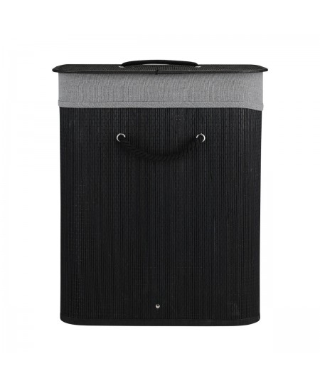 ESTIA ΚΑΛΑΘΙ ΑΠΛΥΤΩΝ BAMBOO ESSENTIALS 60LT ΠΤΥΣΣΟΜΕΝΟ ΟΡΘΟΓΩΝΙΟ ΜΑΥΡΟ ΝΕΑ ΠΛΕΞΗ