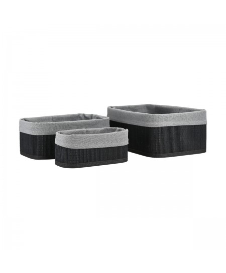 ESTIA ΚΑΛΑΘΙ ΟΡΓΑΝΩΣΗΣ BAMBOO ESSENTIALS ME ΕΠΕΝΔΥΣΗ ΣΕΤ 3ΤΕΜ. ΜΑΥΡΟ