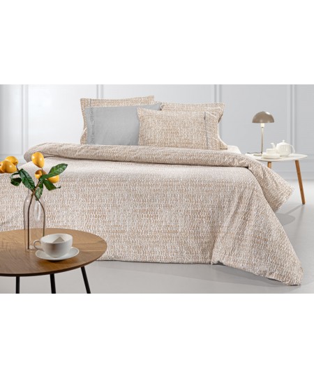 Σετ 3τμχ Παπλωματοθήκη Beaver Almond Flannel 225Χ245